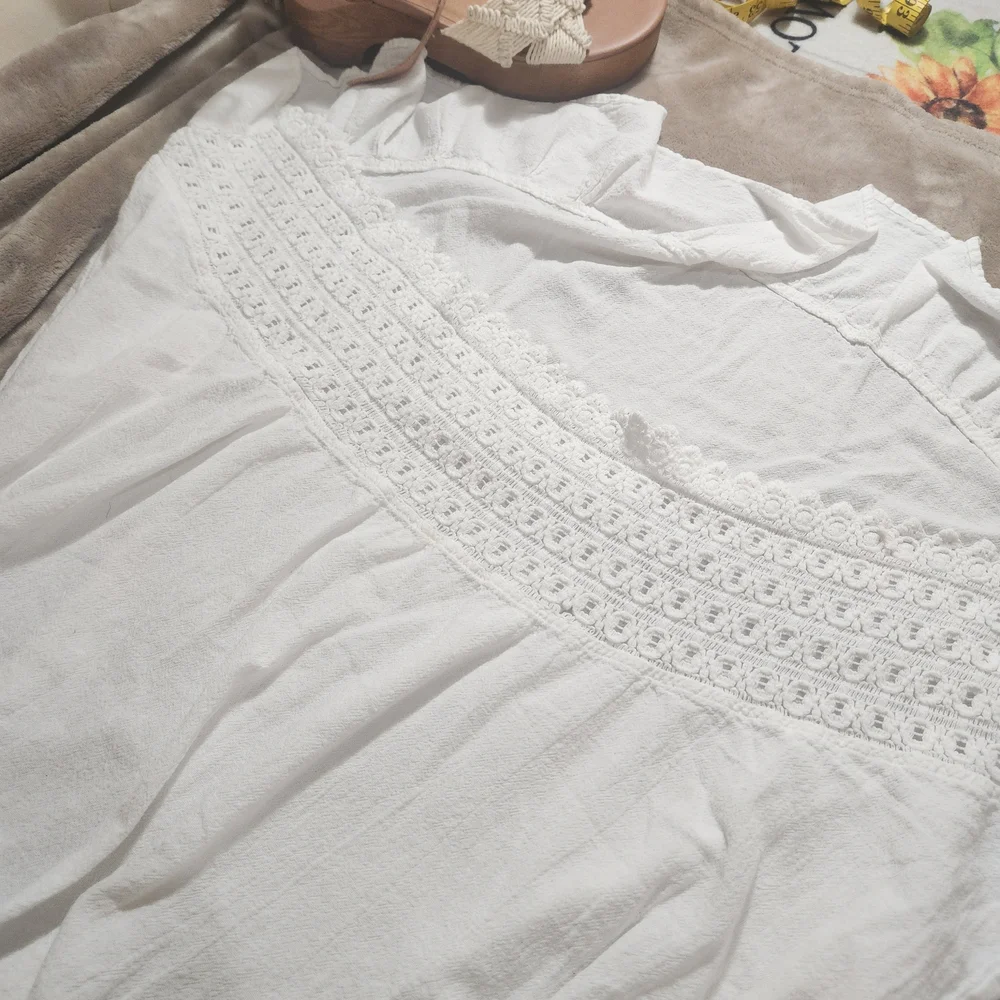 Lovely White Off-Shoulder High Low Dress; Beach Ready ππππΌπππ - Picture 5 of 13